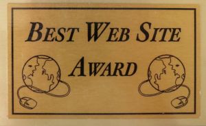 Photo of Best Website Award plaque
